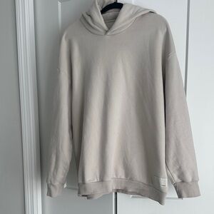 Vuori Women’s Hooded Oversized Sweatshirt, Cream, XL